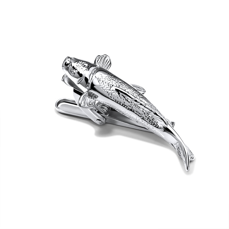 Silver Fish Tie Clip