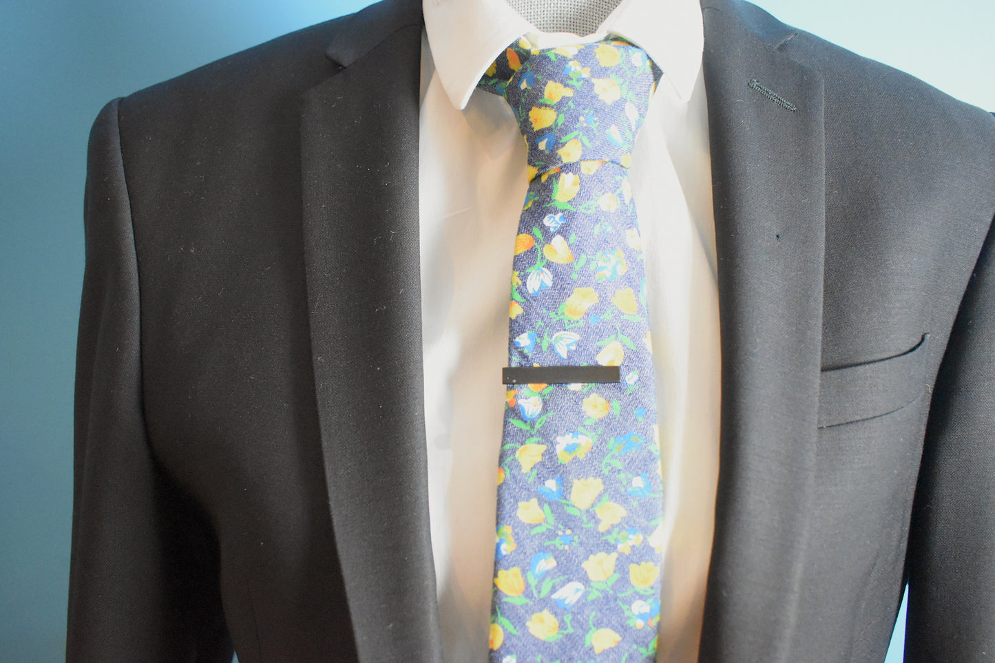 Tie Clip Simple Solid Black