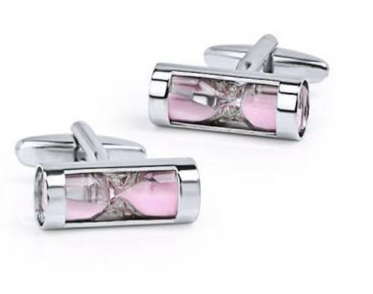 Rosy Hourglass Cufflinks