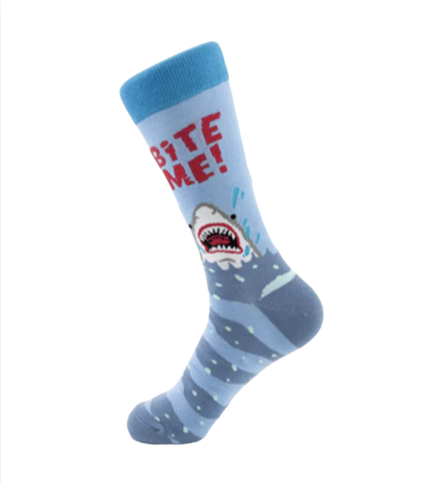 Zegami Men - Premium Fun, Classy and Comfy socks "Bite Me"