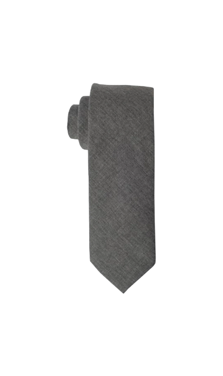 Charcoal Grey Cotton Tie