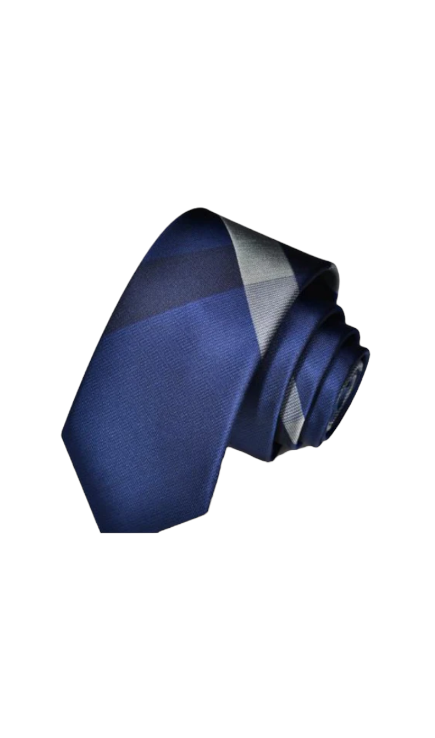 Midnight Checkered Silk Tie