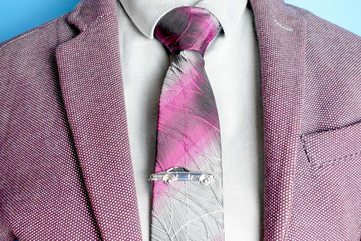 Charcoal Blush Silk Tie