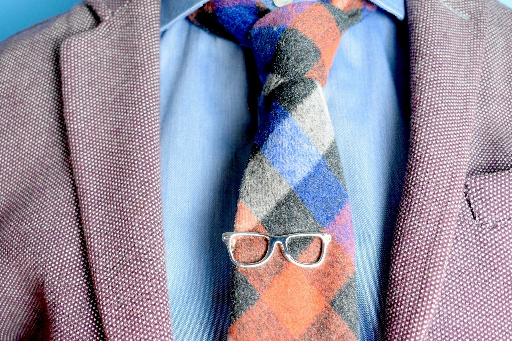 Multi Plaid Wool Tie