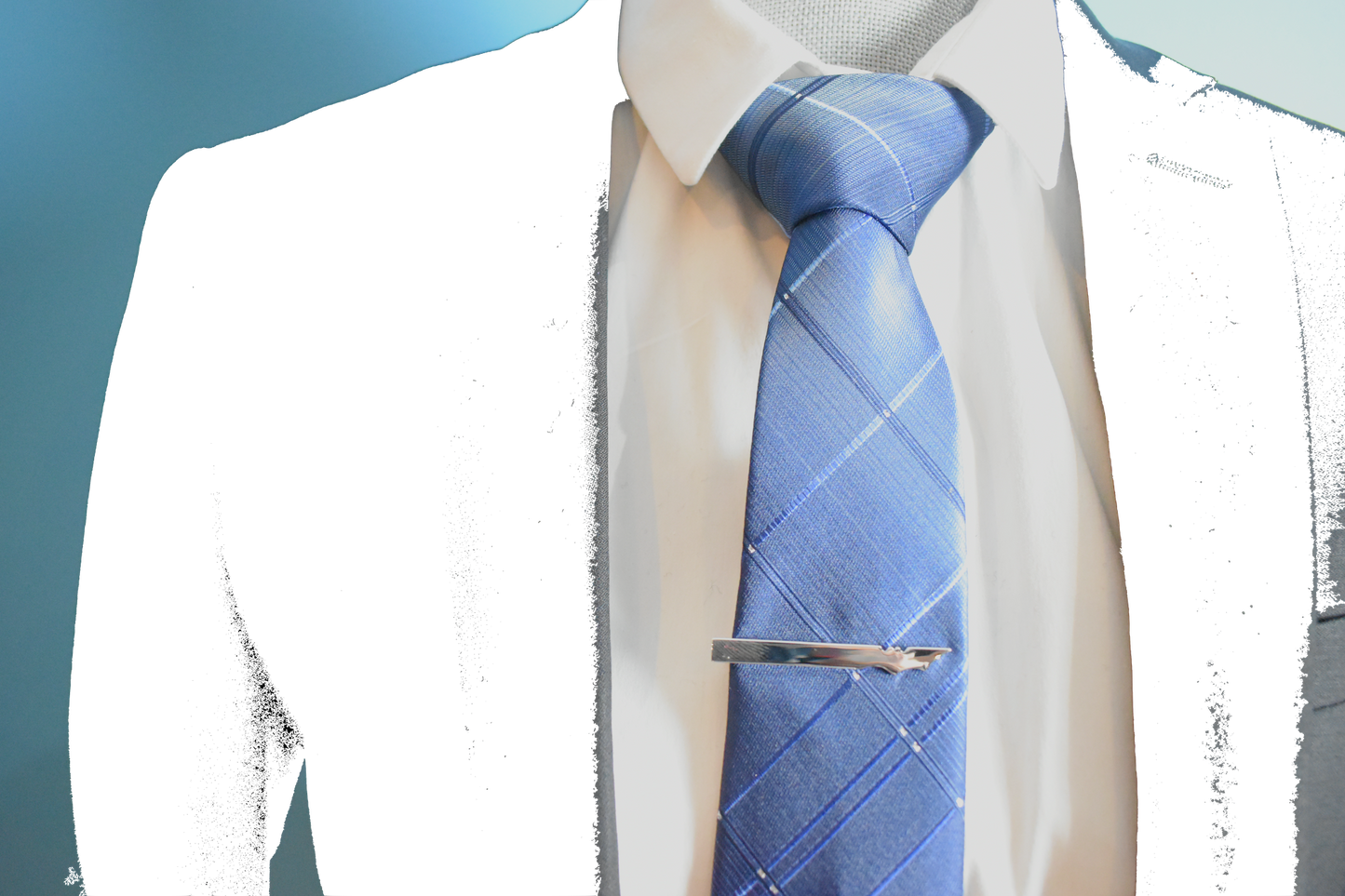 Zegami Men Tie "Navy Blue with Diamonds Design"