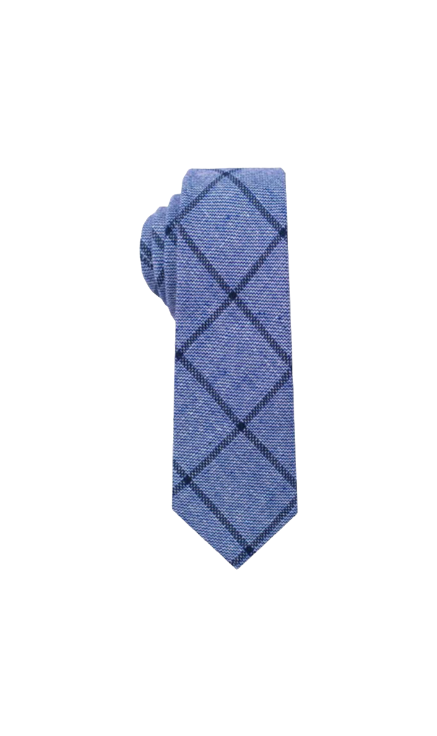 Blue Diamond Design Tie Cotton