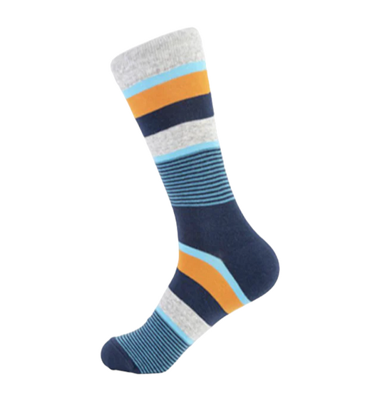 Zegami Men - Premium Fun, Classy and Comfy socks "Grey & Orange"
