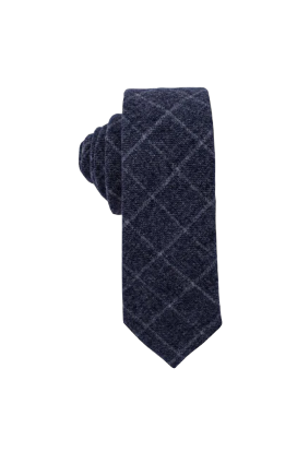 Midnight Plaid Wool Tie