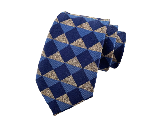 Coastal Diamond Cascade Silk Tie