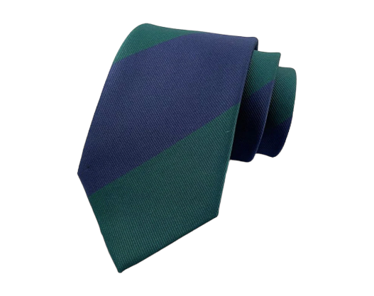 Navy Green Silk Tie