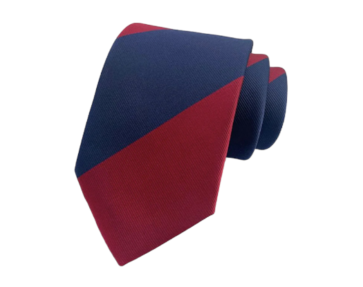 Navy Red Silk Tie