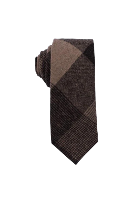 Rustic Plaid Wool Tie