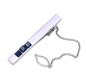 Sapphire Trio Tie Clip