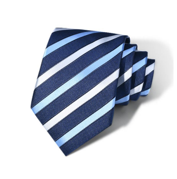 Zegami Men Tie "Navy Blue Stripes II"
