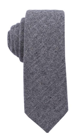 Hazy Gray Wool necktie
