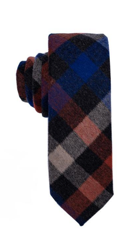 Multi Plaid Wool Tie