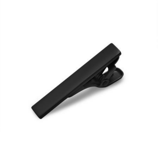 Tie Clip Simple Solid Black