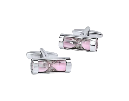 Rosy Hourglass Cufflinks