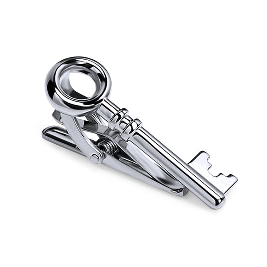 Tie Clip Silver Key Brick Design - Zegami Men