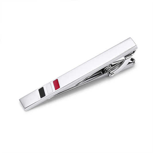 Tie Clip Classy Black white red